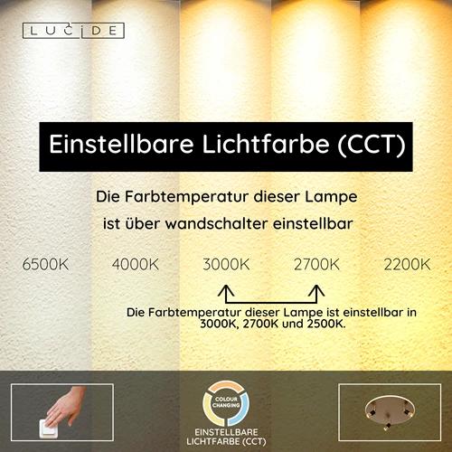 Lucide JUBEL - Deckenleuchte - Ø 48 cm - LED - CCT - 2500K/3000K - Mattes Gold / Messing - USP